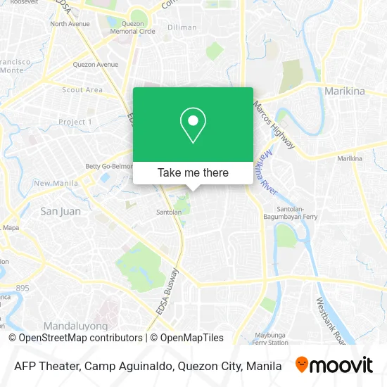 AFP Theater, Camp Aguinaldo, Quezon City map