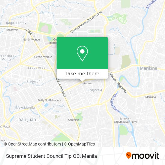 Supreme Student Council Tip QC map
