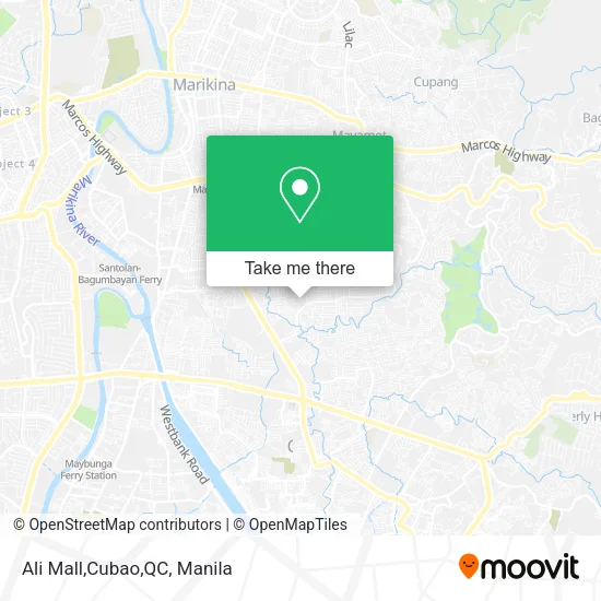 Ali Mall,Cubao,QC map