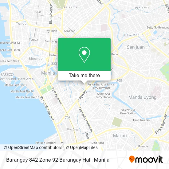 Barangay 842 Zone 92 Barangay Hall map