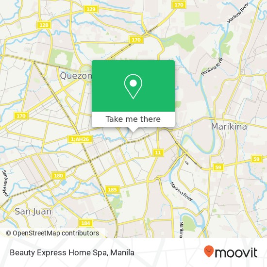 Beauty Express Home Spa map