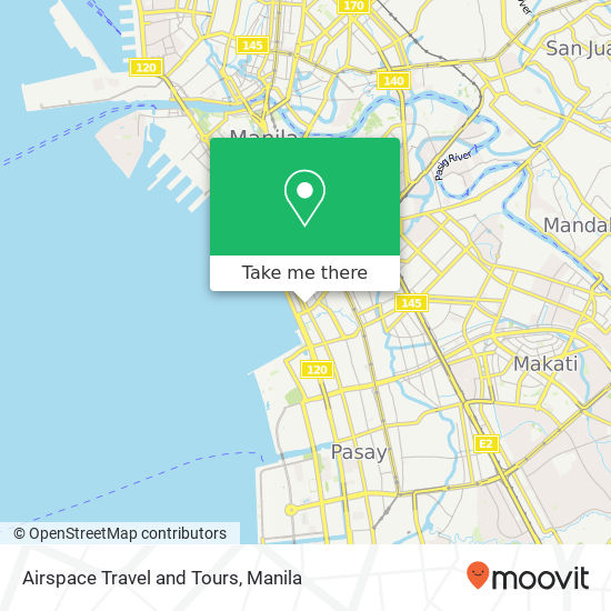Airspace Travel and Tours map