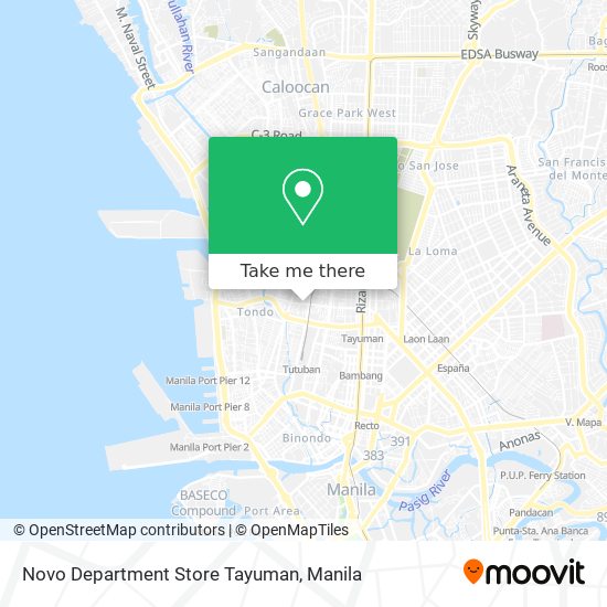 Novo Department Store Tayuman map