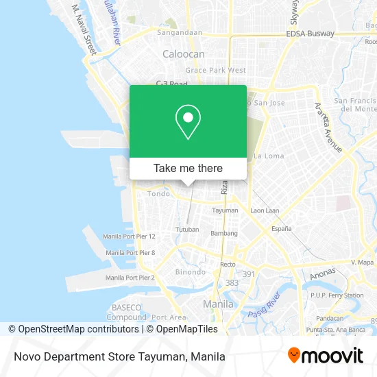 Novo Department Store Tayuman map