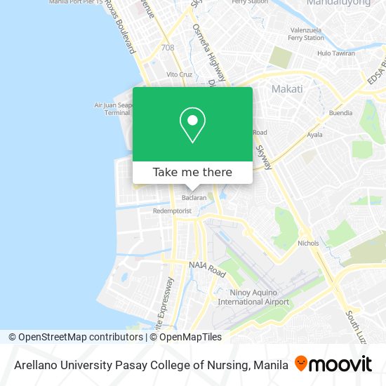 Arellano University Pasay College of Nursing map