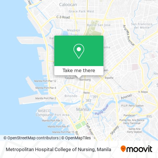 Metropolitan Hospital College of Nursing map