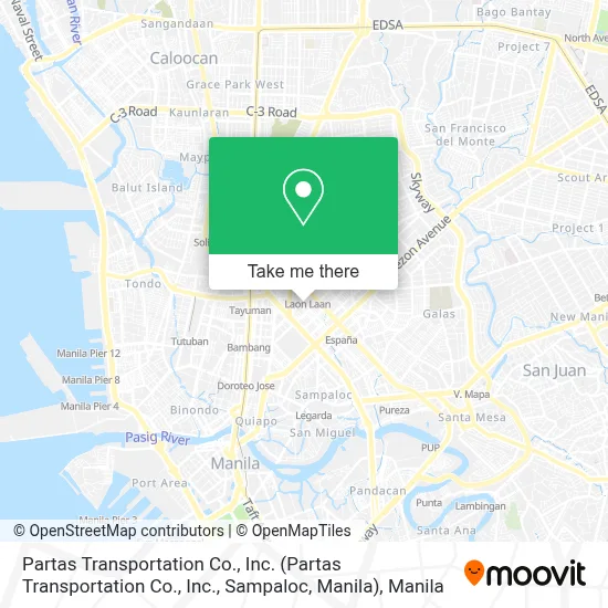 Partas Transportation Co., Inc. (Partas Transportation Co., Inc., Sampaloc, Manila) map