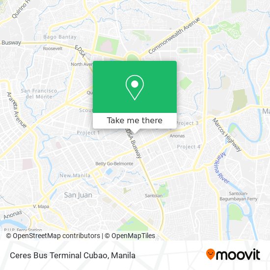 Ceres Bus Terminal Cubao map