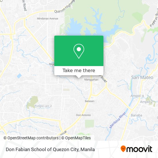 Don Fabian School of Quezon City map