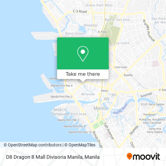 D8 Dragon 8 Mall Divisoria Manila map