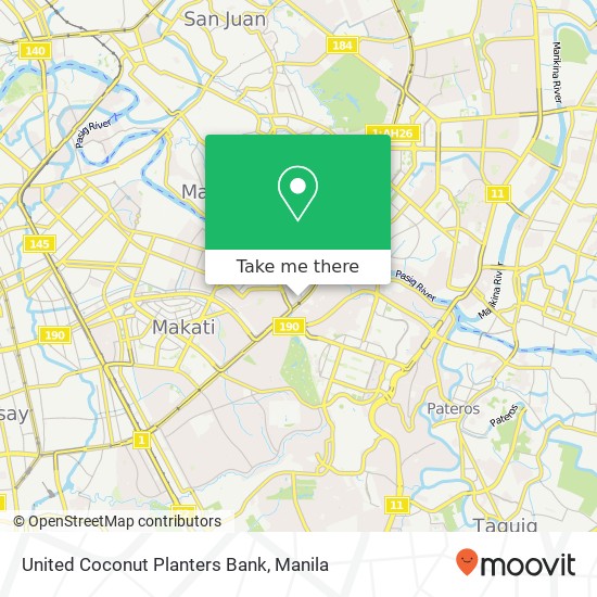 United Coconut Planters Bank map
