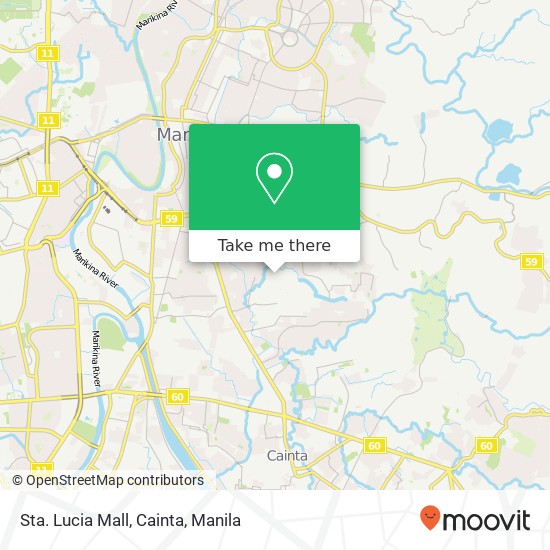 Sta. Lucia Mall, Cainta map