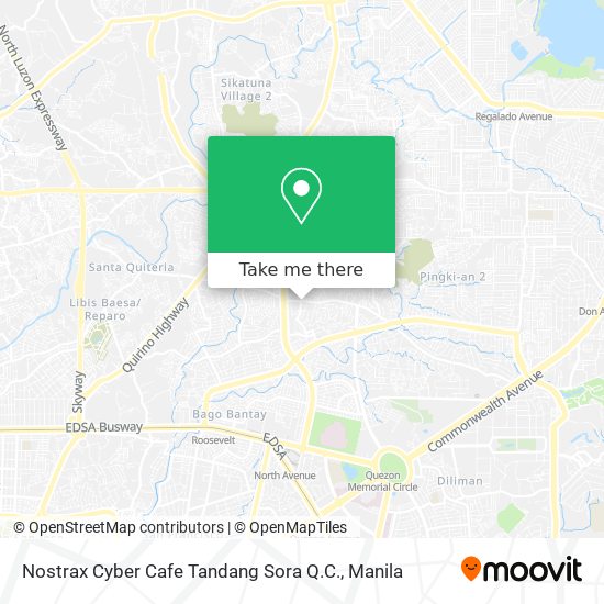 Nostrax Cyber Cafe Tandang Sora Q.C. map