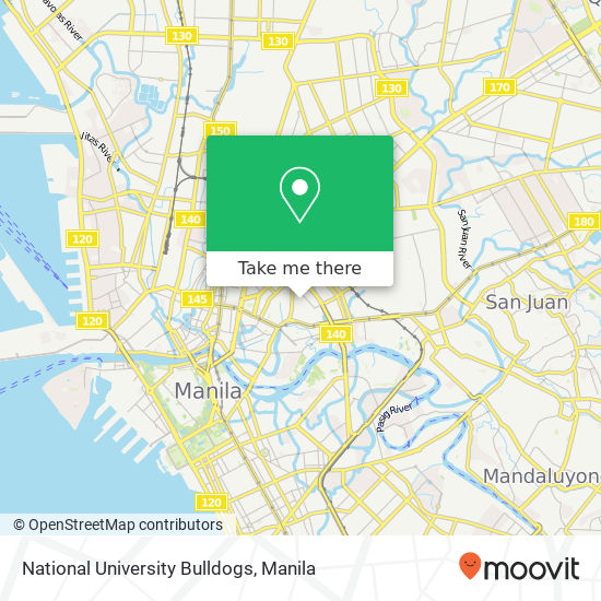 National University Bulldogs map