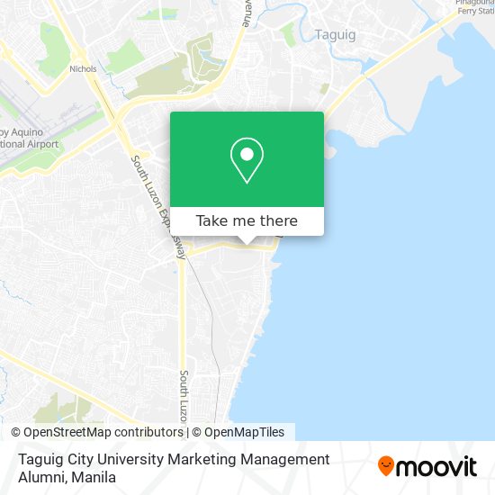 Taguig City University Marketing Management Alumni map