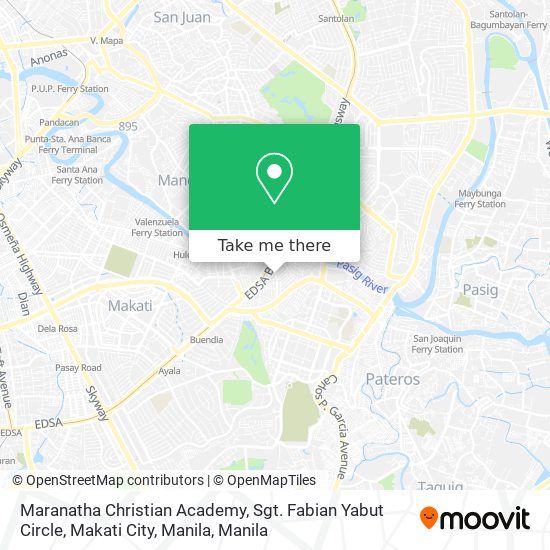 Maranatha Christian Academy, Sgt. Fabian Yabut Circle, Makati City, Manila map