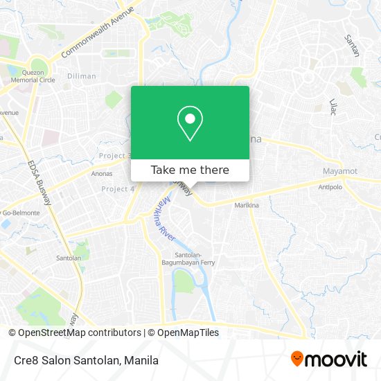 Cre8 Salon Santolan map