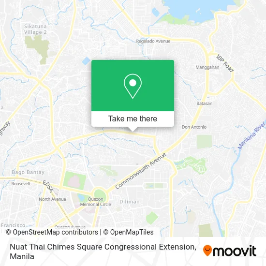Nuat Thai Chimes Square Congressional Extension map