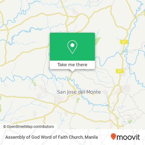 Assembly of God Word of Faith Church map