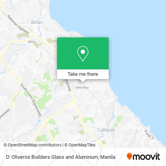 D' Oliveros Builders Glass and Aluminum map