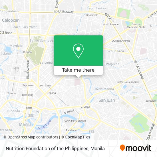 Nutrition Foundation of the Philippines map