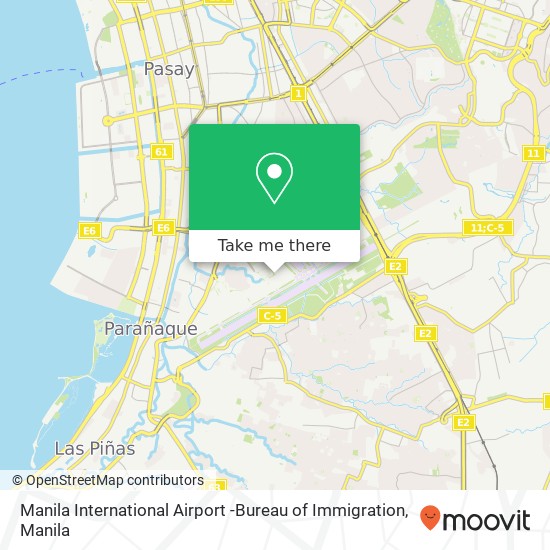 Manila International Airport -Bureau of Immigration map
