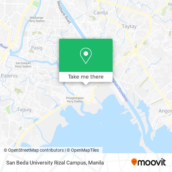 San Beda University Rizal Campus map