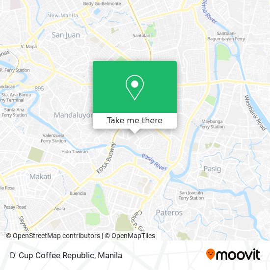 D' Cup Coffee Republic map