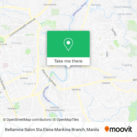 Bellamina Salon Sta.Elena Marikina Branch map