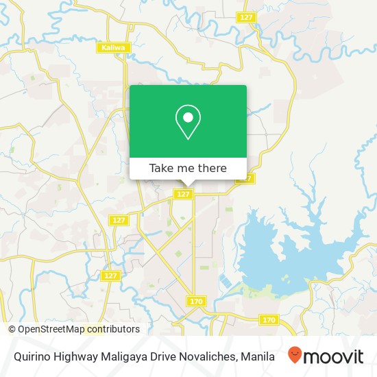 Quirino Highway Maligaya Drive Novaliches map