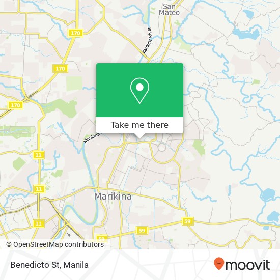 Benedicto St map