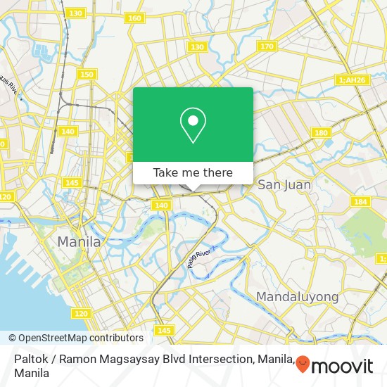 Paltok / Ramon Magsaysay Blvd Intersection, Manila map