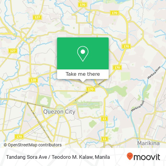 Tandang Sora Ave / Teodoro M. Kalaw map