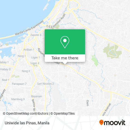 Uniwide las Pinas map