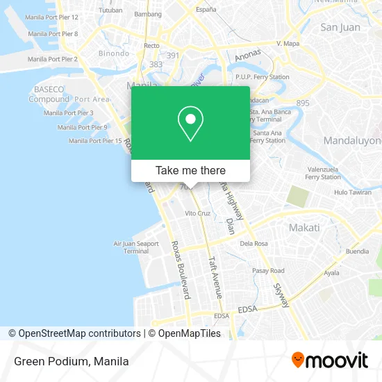 Green Podium map