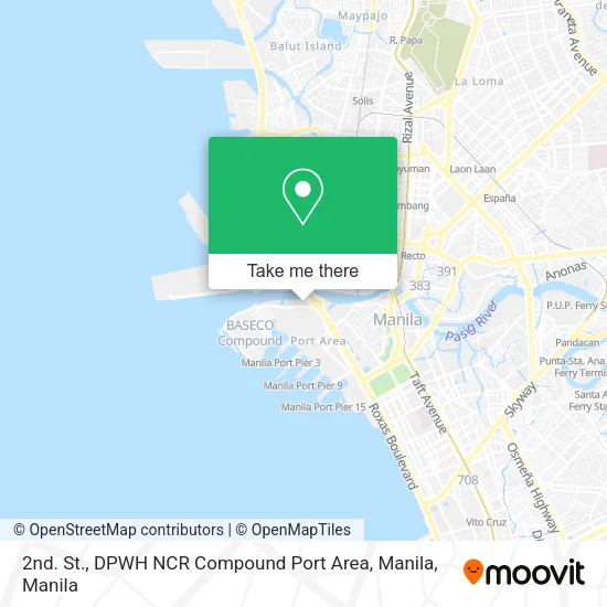 2nd. St., DPWH NCR Compound Port Area, Manila map
