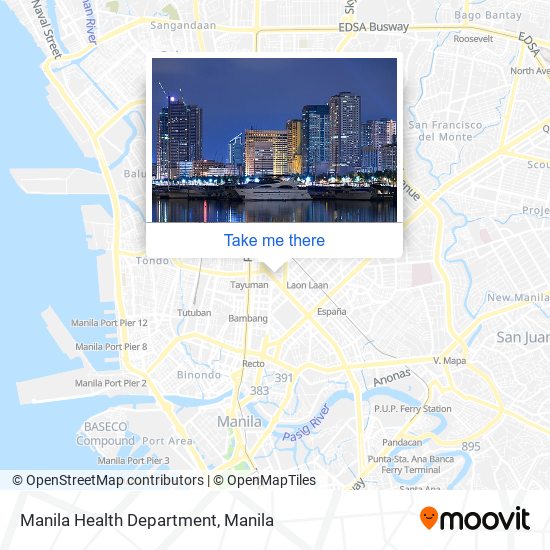 Manila Health Department map