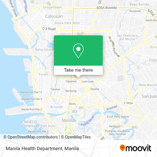 Manila Health Department map