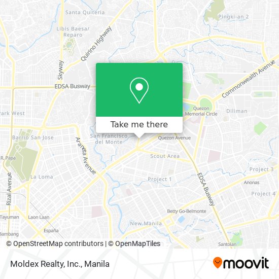 How to get to Moldex Realty Inc. in Quezon City by Bus or Train