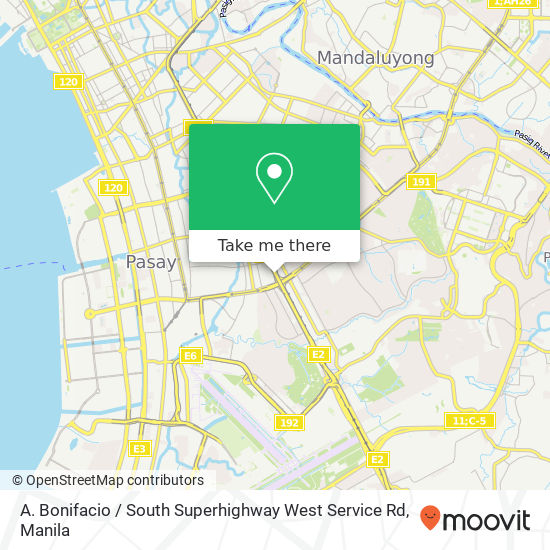 A. Bonifacio / South Superhighway West Service Rd map