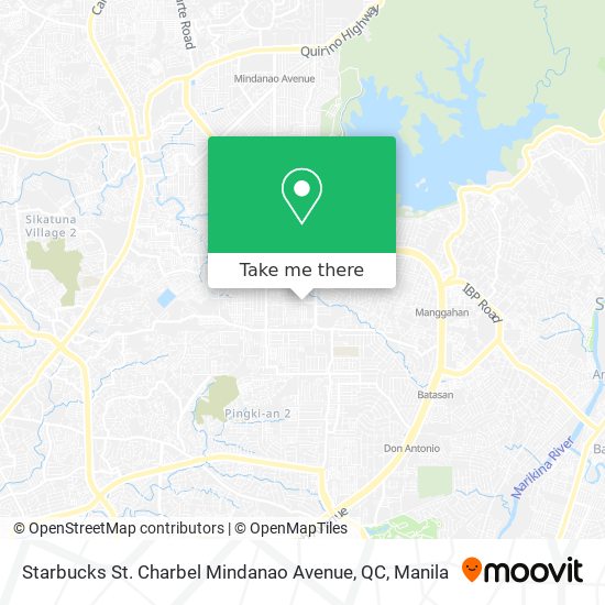Starbucks St. Charbel Mindanao Avenue, QC map