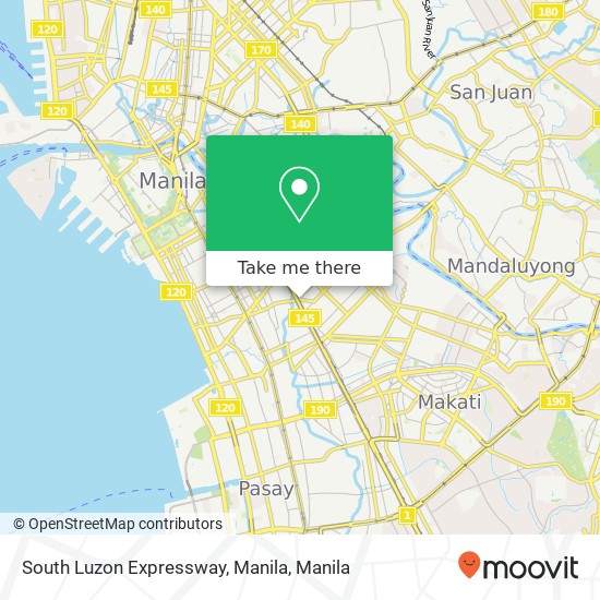 South Luzon Expressway, Manila map