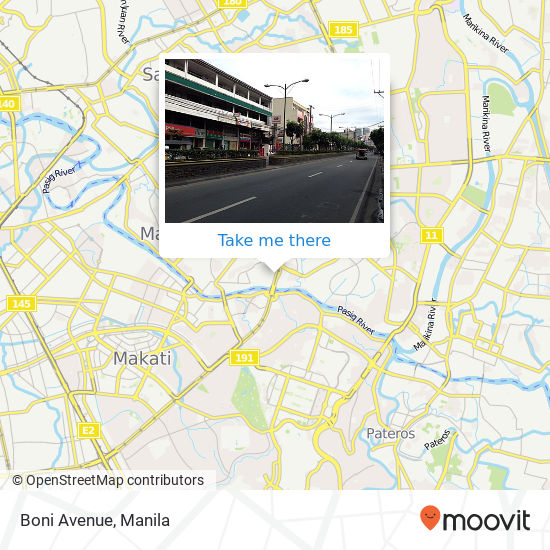 Boni Avenue map