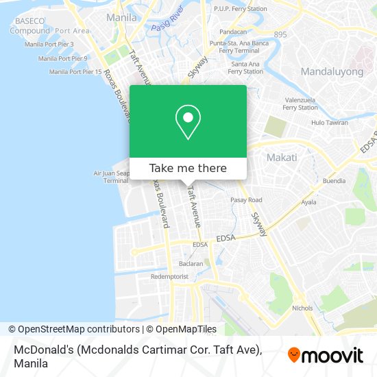 McDonald's (Mcdonalds Cartimar Cor. Taft Ave) map