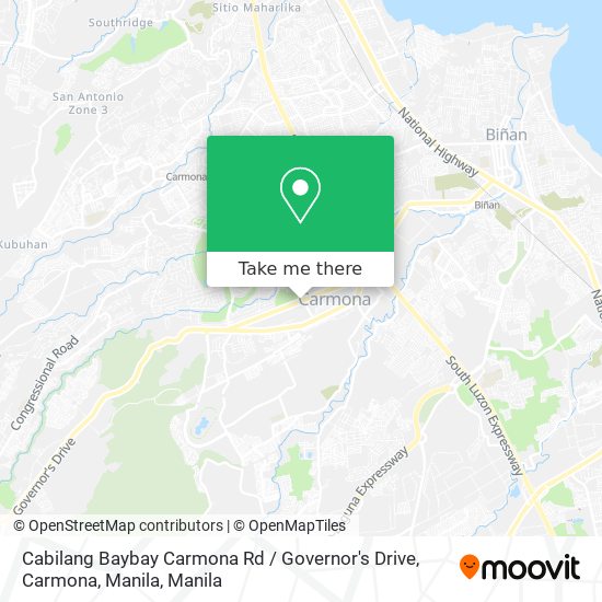 Cabilang Baybay Carmona Rd / Governor's Drive, Carmona, Manila map