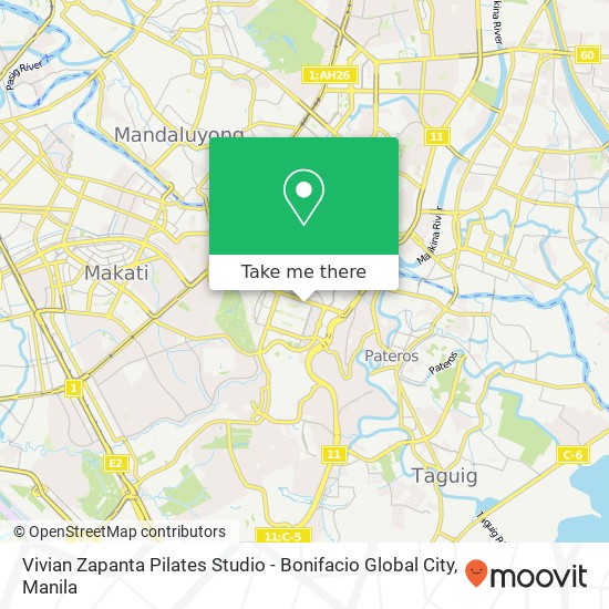 Vivian Zapanta Pilates Studio - Bonifacio Global City map