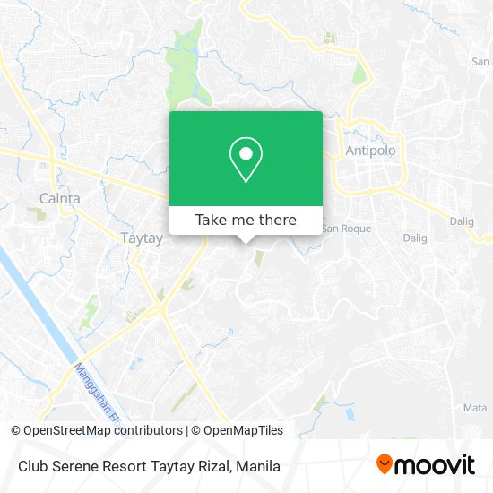 Club Serene Resort Taytay Rizal map