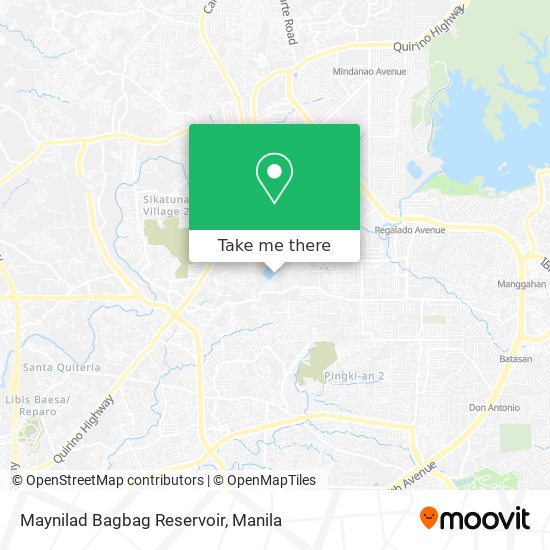 Maynilad Bagbag Reservoir map