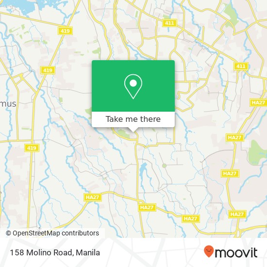 158 Molino Road map