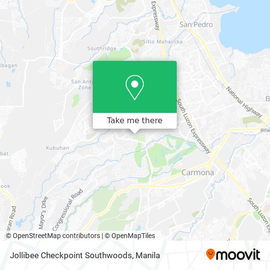 Jollibee Checkpoint Southwoods map